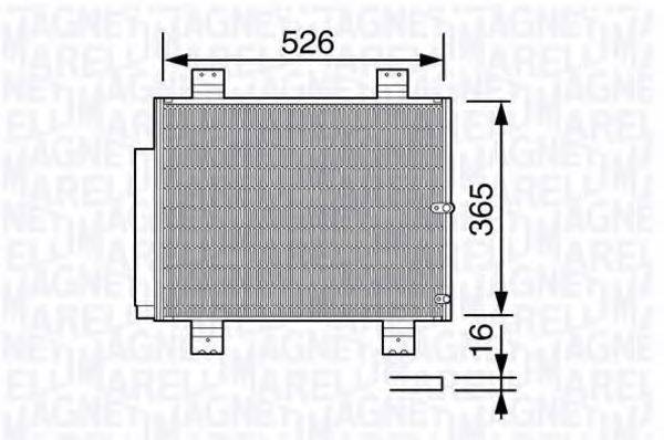 MAGNETI MARELLI 350203654000 Конденсатор, кондиціонер