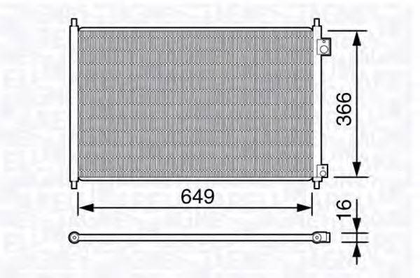 MAGNETI MARELLI 350203663000 Конденсатор, кондиціонер