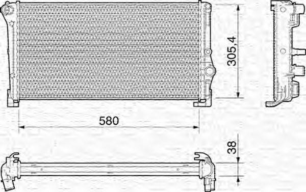 MAGNETI MARELLI 350213012000 Радіатор, охолодження двигуна