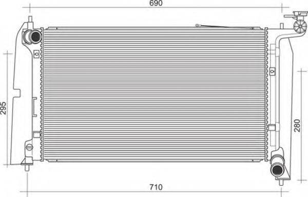 MAGNETI MARELLI 350213104009 Радіатор, охолодження двигуна