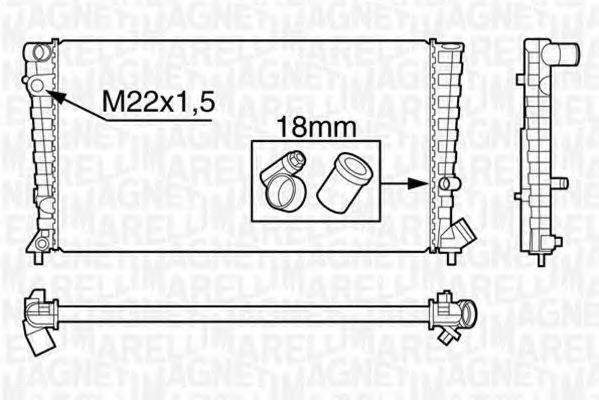 MAGNETI MARELLI 350213118300 Радіатор, охолодження двигуна