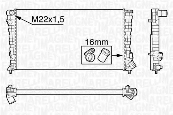 MAGNETI MARELLI 350213118500 Радіатор, охолодження двигуна