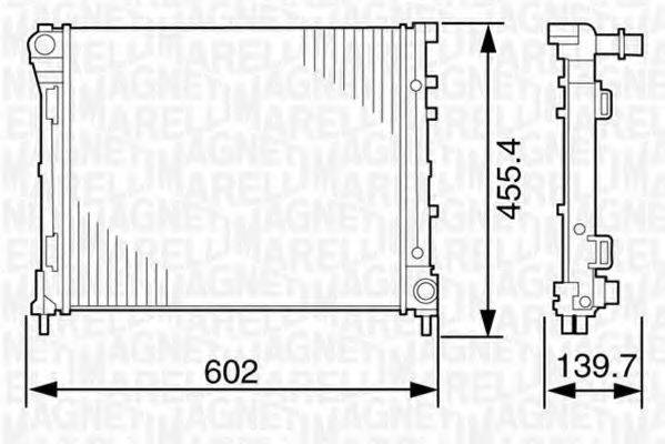 MAGNETI MARELLI 350213120500 Радіатор, охолодження двигуна