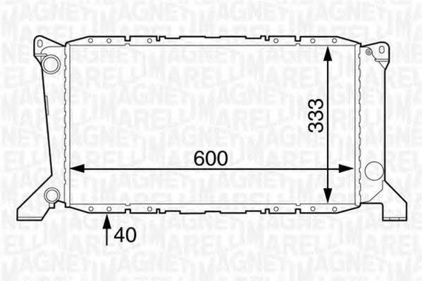 MAGNETI MARELLI 350213122200 Радіатор, охолодження двигуна