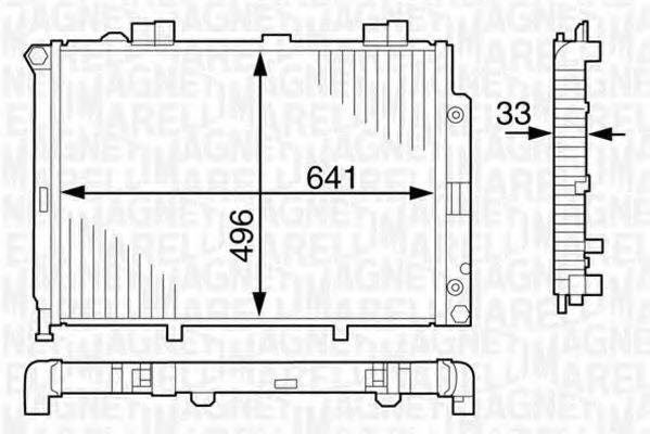 MAGNETI MARELLI 350213123100 Радіатор, охолодження двигуна