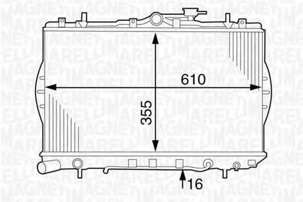 MAGNETI MARELLI 350213123700 Радіатор, охолодження двигуна