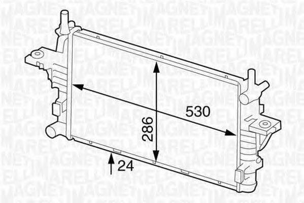 MAGNETI MARELLI 350213126100 Радіатор, охолодження двигуна