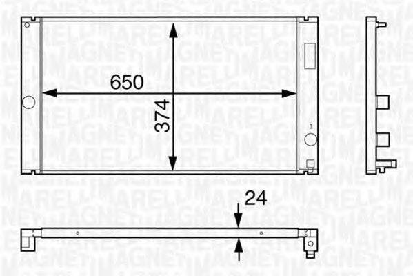 MAGNETI MARELLI 350213126600 Радіатор, охолодження двигуна