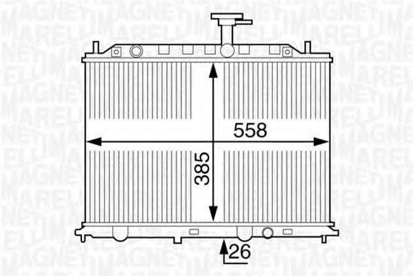 MAGNETI MARELLI 350213128400 Радіатор, охолодження двигуна