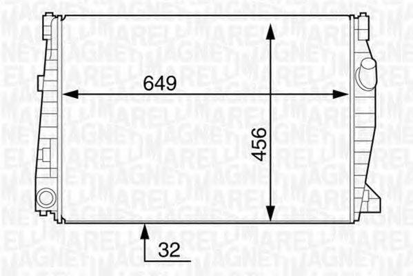 MAGNETI MARELLI 350213128900 Радіатор, охолодження двигуна