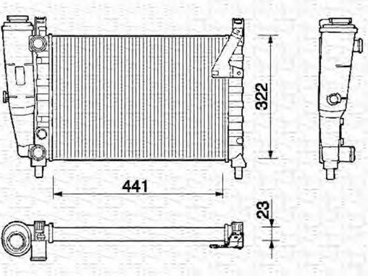 MAGNETI MARELLI 350213131000 Радіатор, охолодження двигуна