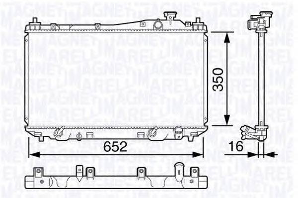 MAGNETI MARELLI 350213133800 Радіатор, охолодження двигуна