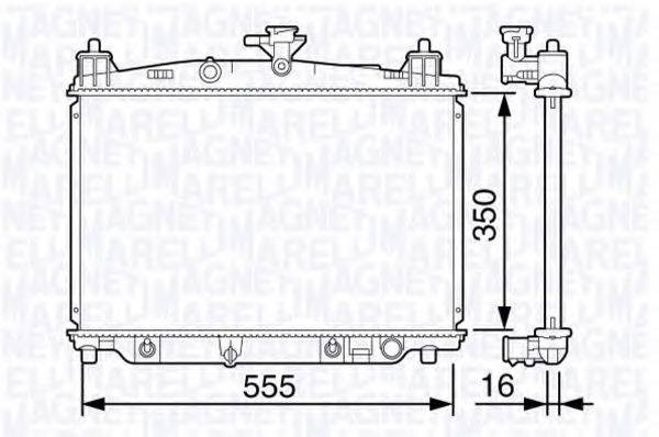 MAGNETI MARELLI 350213134300 Радіатор, охолодження двигуна