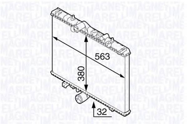 MAGNETI MARELLI 350213138300 Радіатор, охолодження двигуна