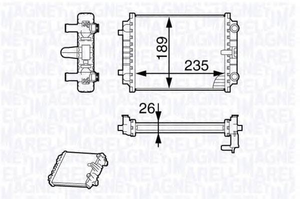 MAGNETI MARELLI 350213138900 Радіатор, охолодження двигуна