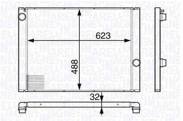 MAGNETI MARELLI 350213142900 Радіатор, охолодження двигуна