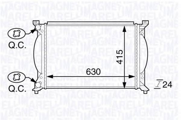 MAGNETI MARELLI 350213143800 Радіатор, охолодження двигуна