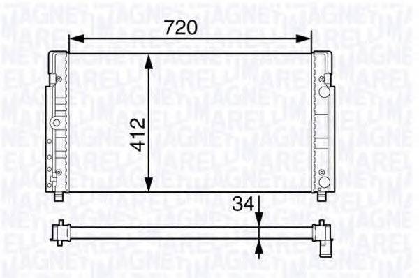 MAGNETI MARELLI 350213144200 Радіатор, охолодження двигуна