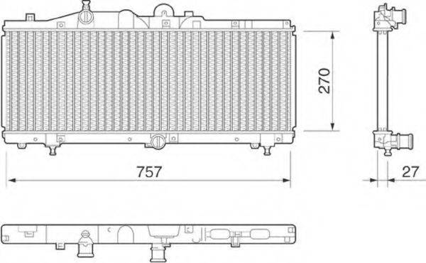 MAGNETI MARELLI 350213185000 Радіатор, охолодження двигуна