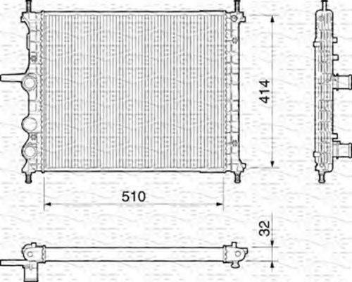 MAGNETI MARELLI 350213187000 Радіатор, охолодження двигуна