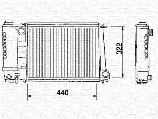 MAGNETI MARELLI 350213240000 Радіатор, охолодження двигуна