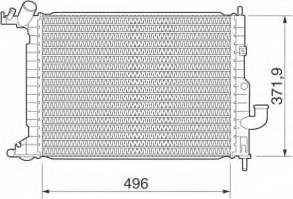 MAGNETI MARELLI 350213282000 Радіатор, охолодження двигуна