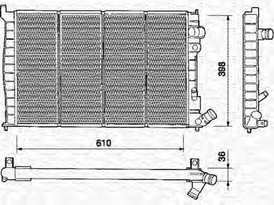 MAGNETI MARELLI 350213313000 Радіатор, охолодження двигуна