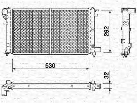 MAGNETI MARELLI 350213375000 Радіатор, охолодження двигуна