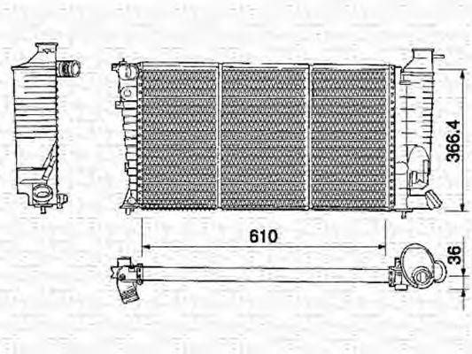 MAGNETI MARELLI 350213377000 Радіатор, охолодження двигуна