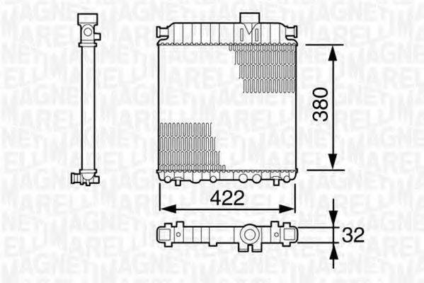 MAGNETI MARELLI 350213384000 Радіатор, охолодження двигуна