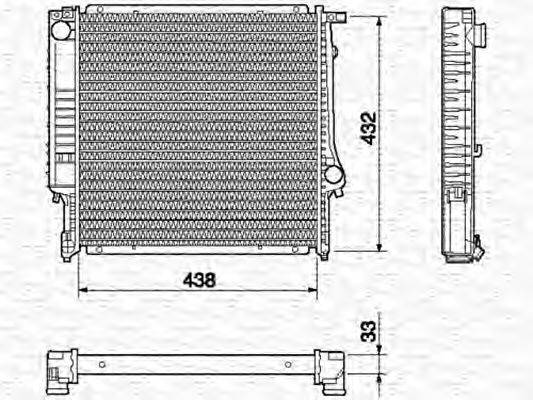 MAGNETI MARELLI 350213426000 Радіатор, охолодження двигуна