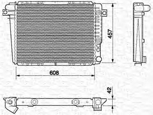 MAGNETI MARELLI 350213429000 Радіатор, охолодження двигуна