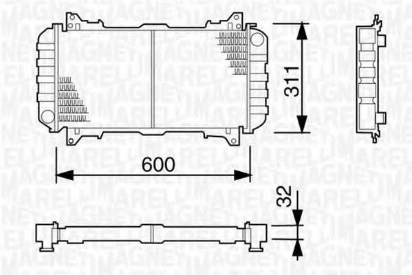 MAGNETI MARELLI 350213479000 Радіатор, охолодження двигуна