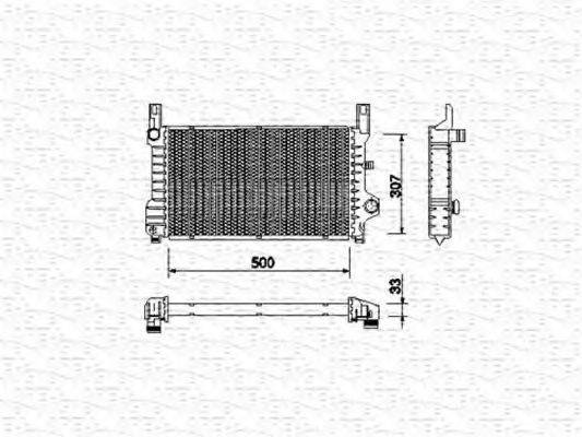 MAGNETI MARELLI 350213511000 Радіатор, охолодження двигуна