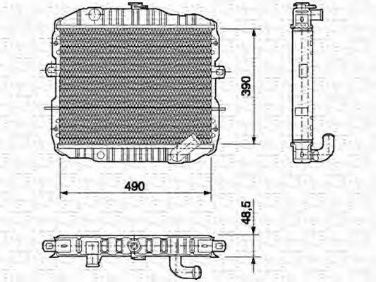 MAGNETI MARELLI 350213548000 Радіатор, охолодження двигуна