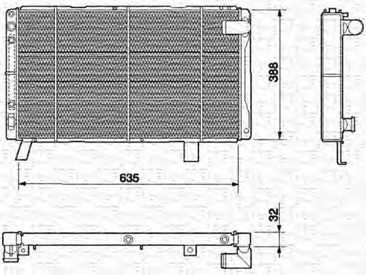 MAGNETI MARELLI 350213602000 Радіатор, охолодження двигуна