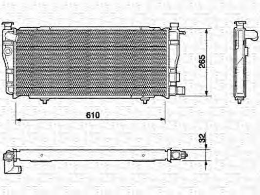 MAGNETI MARELLI 350213604000 Радіатор, охолодження двигуна