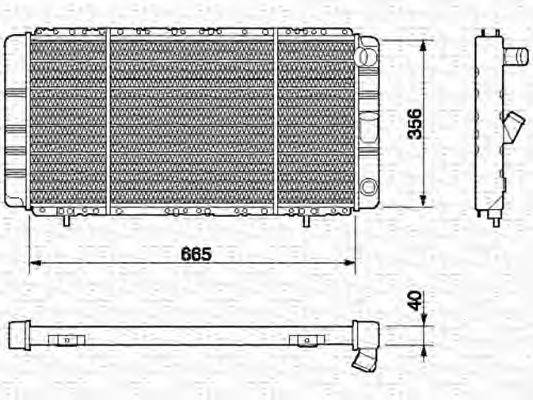 MAGNETI MARELLI 350213626000 Радіатор, охолодження двигуна