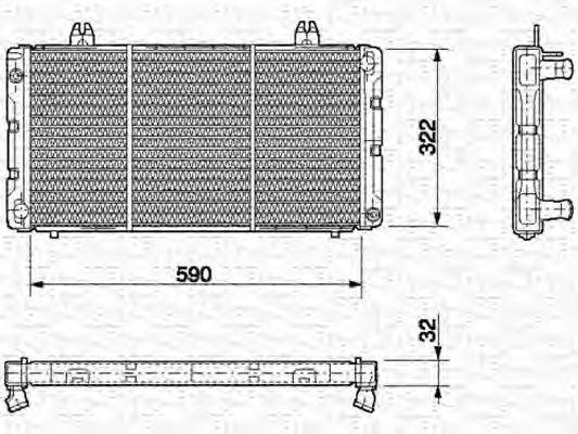 MAGNETI MARELLI 350213628000 Радіатор, охолодження двигуна