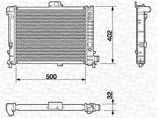 MAGNETI MARELLI 350213632000 Радіатор, охолодження двигуна