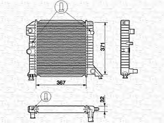 MAGNETI MARELLI 350213662000 Радіатор, охолодження двигуна