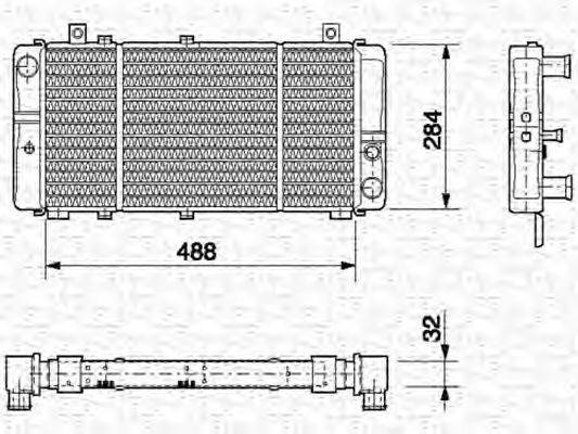 MAGNETI MARELLI 350213671000 Радіатор, охолодження двигуна