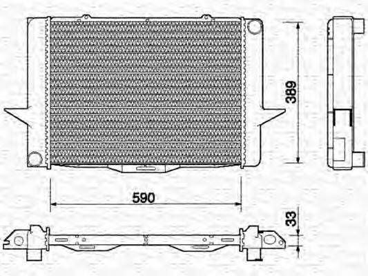 MAGNETI MARELLI 350213713000 Радіатор, охолодження двигуна