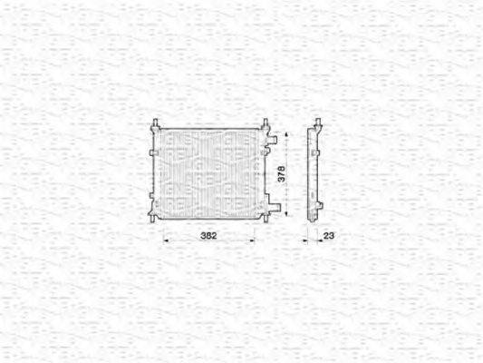 MAGNETI MARELLI 350213777000 Радіатор, охолодження двигуна