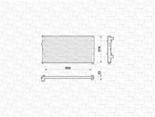 MAGNETI MARELLI 350213779000 Радіатор, охолодження двигуна