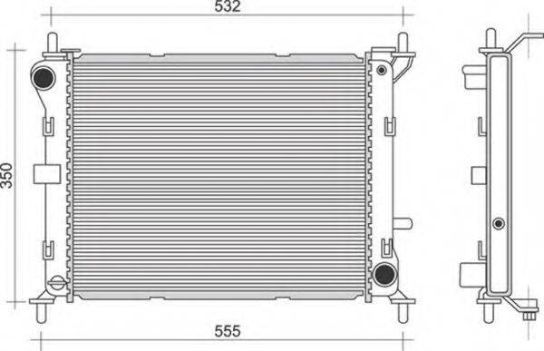 MAGNETI MARELLI 350213909000 Радіатор, охолодження двигуна