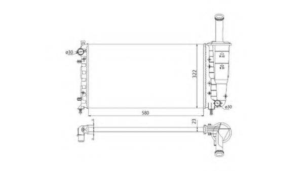 MAGNETI MARELLI 350213196003 Радіатор, охолодження двигуна