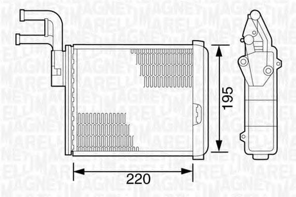 MAGNETI MARELLI 350218070000 Теплообмінник, опалення салону