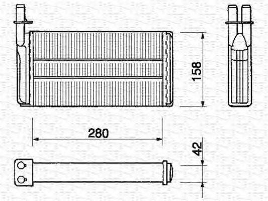 MAGNETI MARELLI 350218155000 Теплообмінник, опалення салону