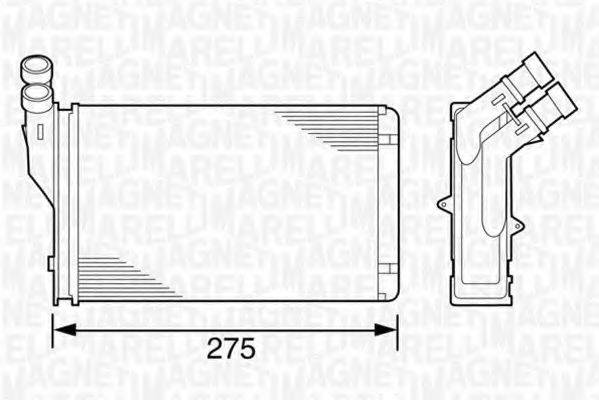 MAGNETI MARELLI 350218221000 Теплообмінник, опалення салону